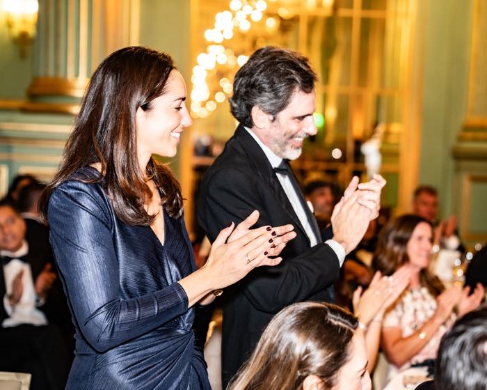 Guests applauding during the awards